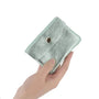 Vue 3 du Porte-monnaie femme cuir italien irisé 041 Vert Clair par Made in Italy.