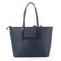 Sac cabas femme simili cuir bleu - vue 4 | Gallantry