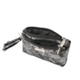 Petit porte-monnaie pochette femme suède irisé Gris Argent other image 4