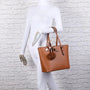 Sac cabas femme cuir synthétique camel - vue 4 | Gallantry