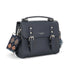 Flora & co Sac cartable bandoulière femme broderie bleu