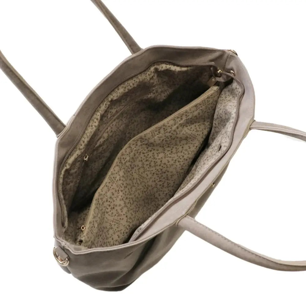 Sac à main bandoulière suédé Taupe