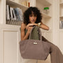 Sac cabas bandoulière femme simili cuir taupe - vue 2 | Flora & co