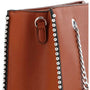 Sac cabas femme simili cuir camel - vue 4 | Crocochic