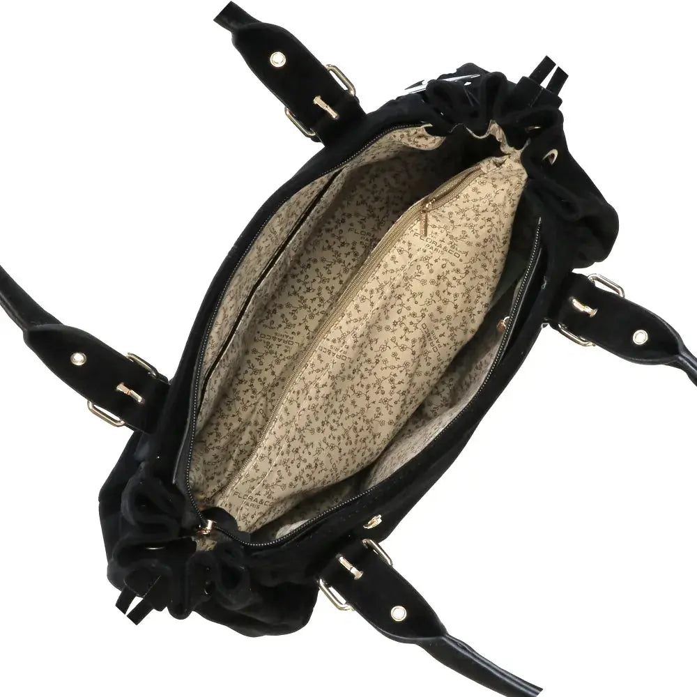 Sac Cabas Bowling Lacet Suédé Noir other image 4