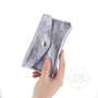 Vue 3 du Porte-monnaie cartes femme cuir irisé 051 Lilas par Made in Italy.