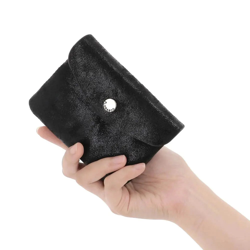 Flora & co Porte-monnaie femme court suède irisé