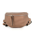 Flora & co Sac banane femme pu cuir grainé marron