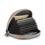 Flora & co Porte-cartes femme 11 emplacements marron métal