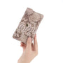 Vue 3 du Porte-monnaie mi-long femme python 05S Rose en cuir par Made in Italy.