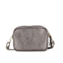 Sac bandoulière femme cuir irisé taupe élégant et tendance.