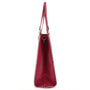 Sac cabas femme simili cuir billes a4 rouge - vue 4 | Flora & co