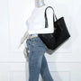 Sac cabas femme cuir synthétique noir - vue 4 | Crocochic