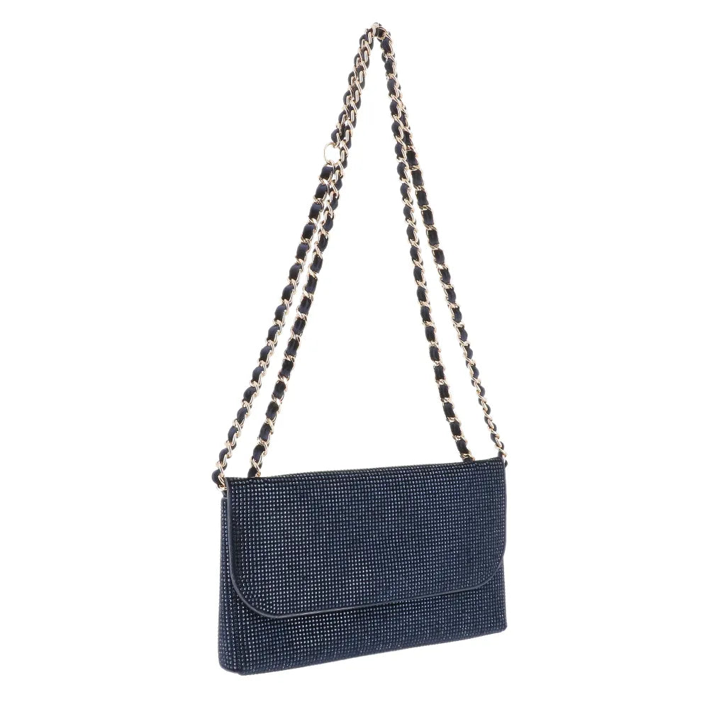 Sac pochette de soirée strass Bleu other image 4