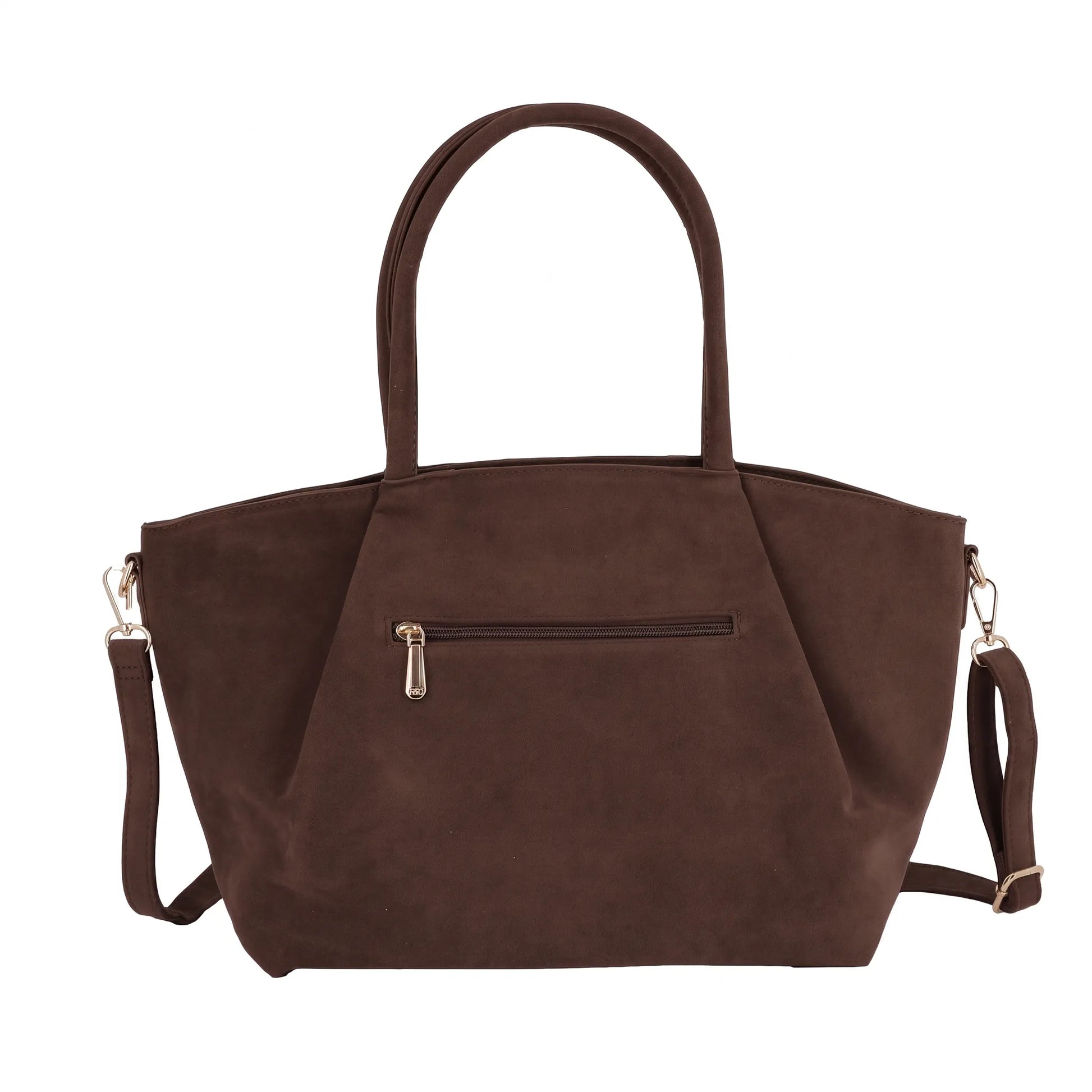Sac à main bandoulière suédé Chocolat