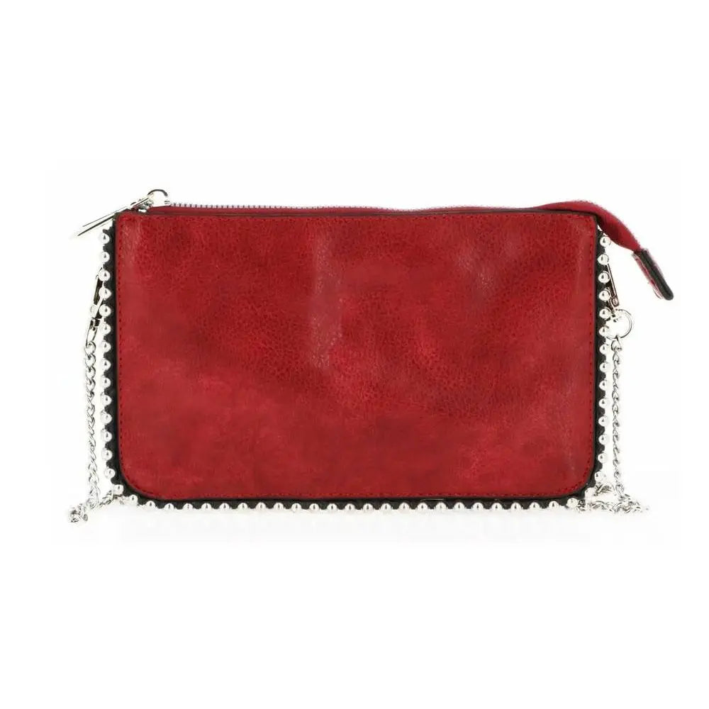 Flora & co Pochette chaînette femme à bille bordeaux