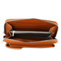 Vue 3 du Pochette téléphone bandoulière femme camel en cuir synthétique par Flora & co.
