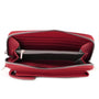 Vue 3 du Pochette téléphone bandoulière femme rouge foncé en cuir synthétique par Flora & co.