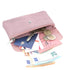 Made in Italy Porte-monnaie cartes femme cuir irisé 051 rose