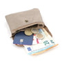 Vue 5 du Porte-monnaie femme court cuir irisé 041 taupe par Made in Italy.