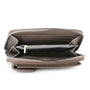 Vue 2 du Pochette téléphone bandoulière femme taupe foncé en cuir synthétique par Flora & co.