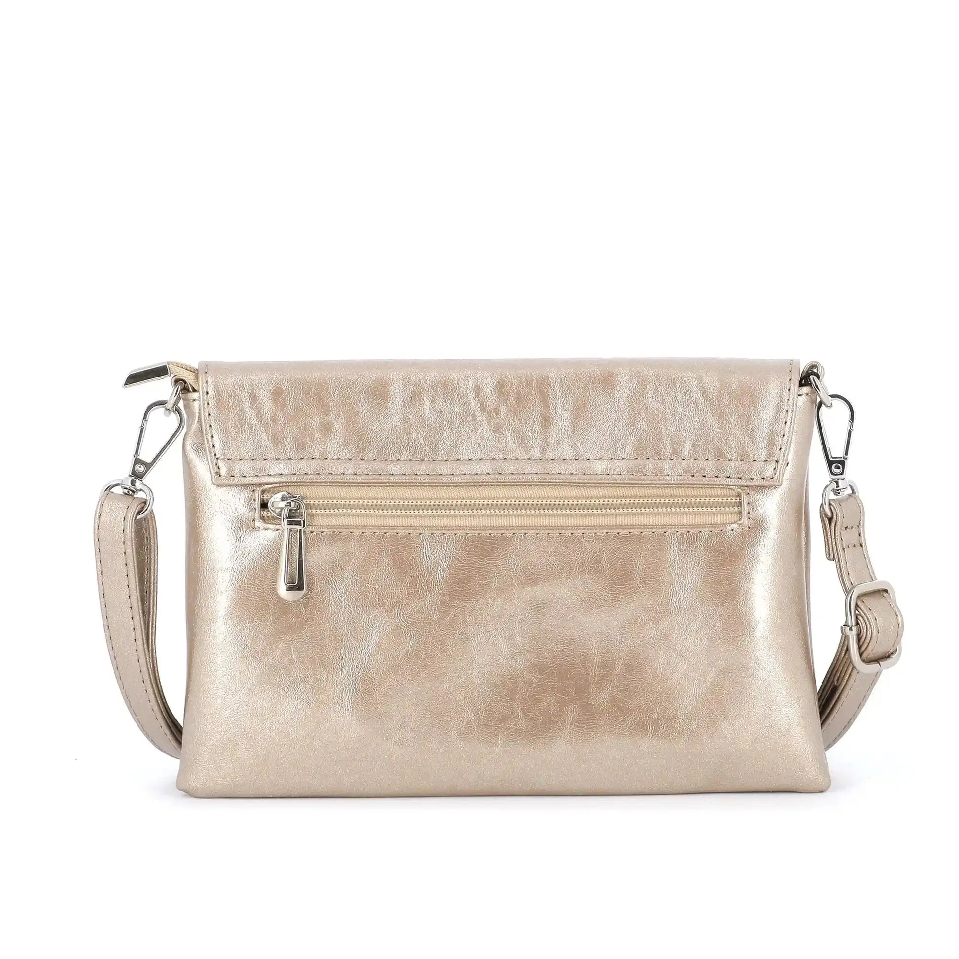 Flora & co Sac bandoulière pochette femme irisé or