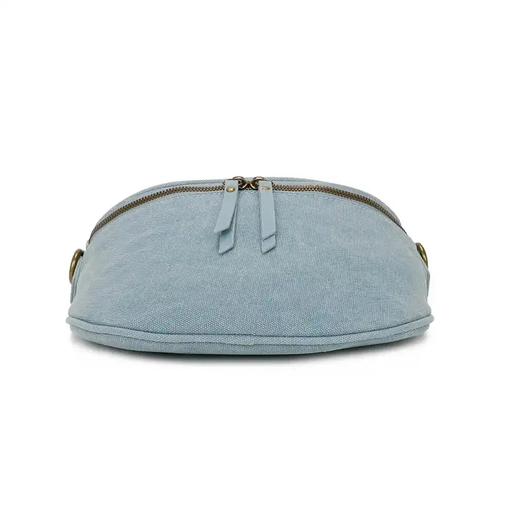 Gallantry Sac banane femme canvas toile bleu clair