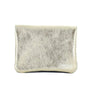 Made in Italy Porte-monnaie cartes cuir suède irisé 043 taupe