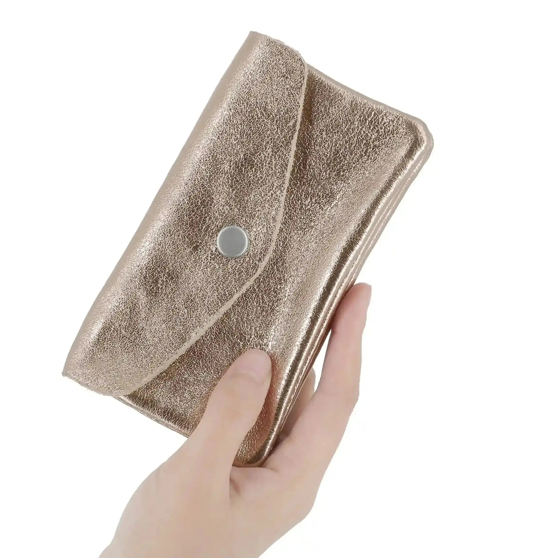 Porte-monnaie cartes femme cuir irisé 051 taupe