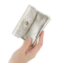 Made in Italy Porte-monnaie femme court cuir irisé 041 or