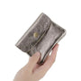 Vue 1 du Porte-monnaie femme court cuir irisé 041 taupe par Made in Italy.