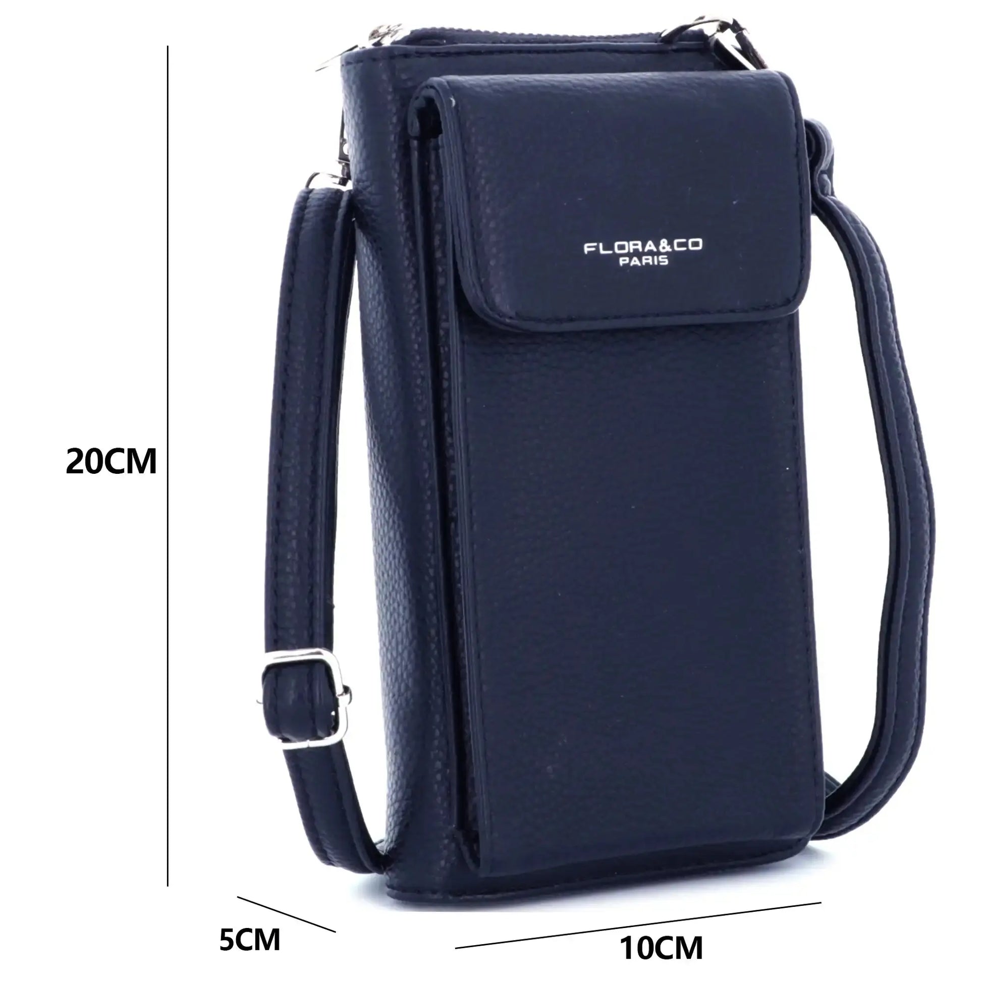 Flora & co Pochette téléphone bandoulière femme bleu marine