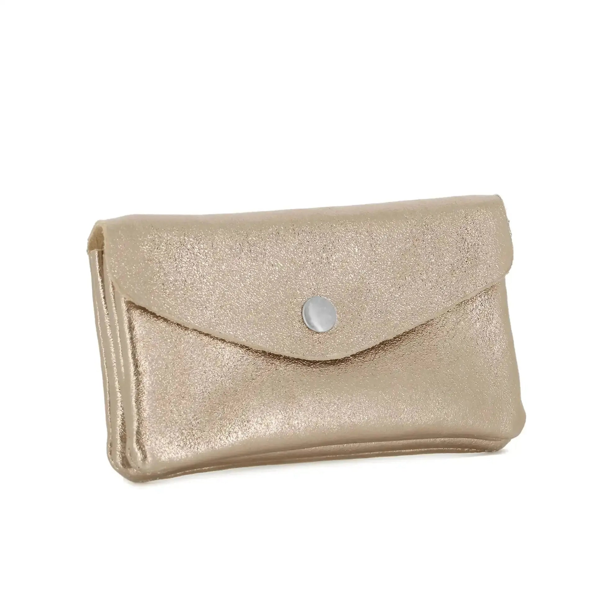 Porte-monnaie cartes femme cuir irisé 051 taupe