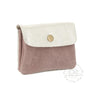 Vue 2 du Porte-monnaie cartes cuir suède irisé 043 vieux rose par Made in Italy.