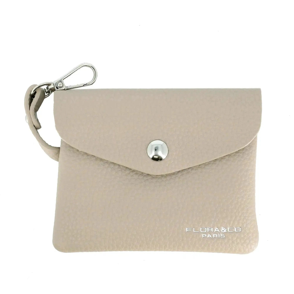 Flora & co Porte-monnaie cartes femme crochet beige