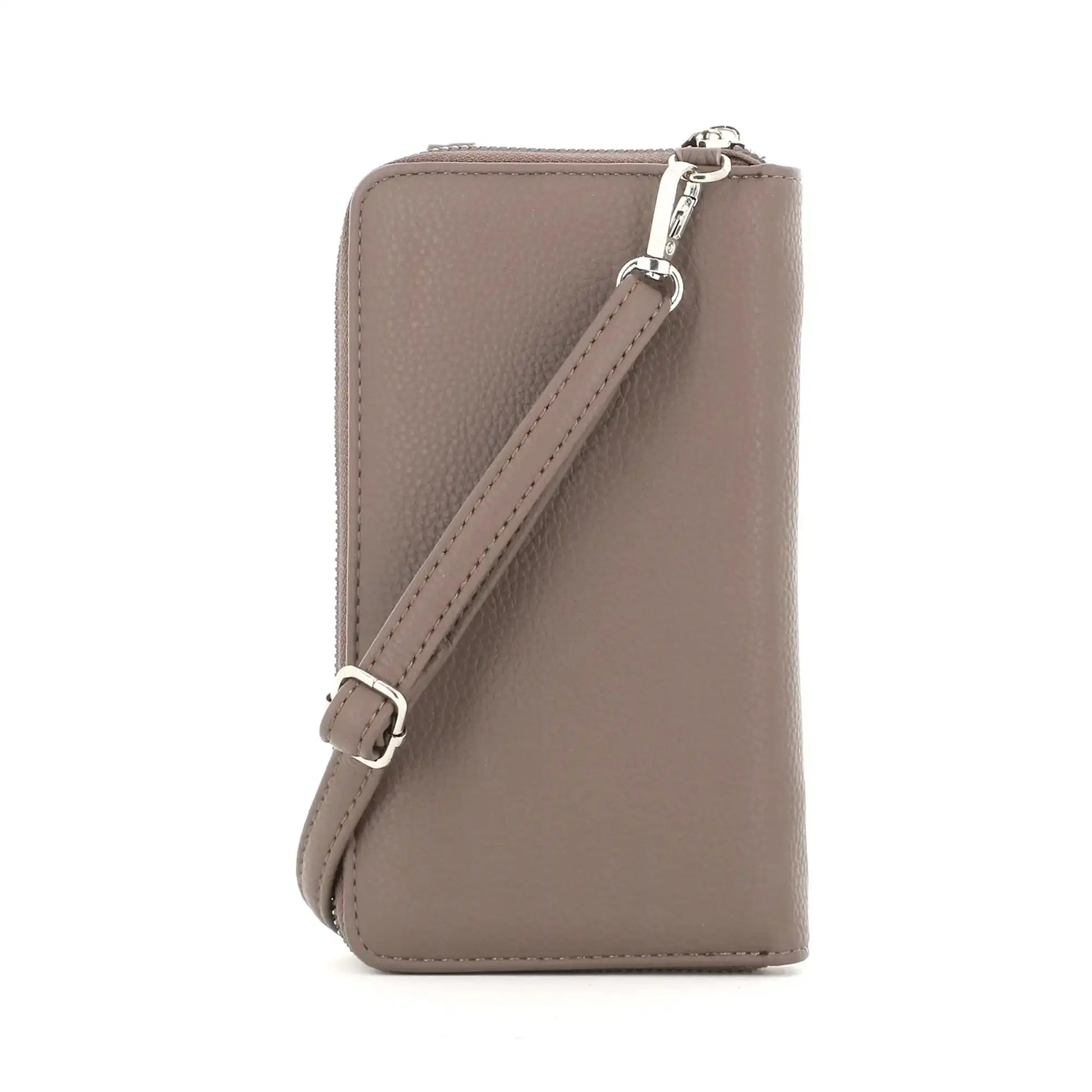 Flora & co Pochette téléphone bandoulière femme taupe foncé