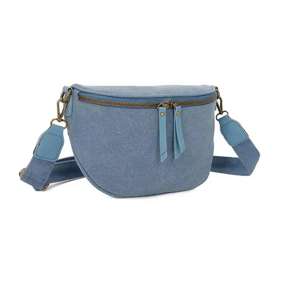 Gallantry Sac banane femme canvas toile bleu