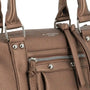 Flora & co Sac à main femme multipoches M marron métal