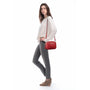 Flora & co Sac caméra bandoulière femme léger rouge foncé