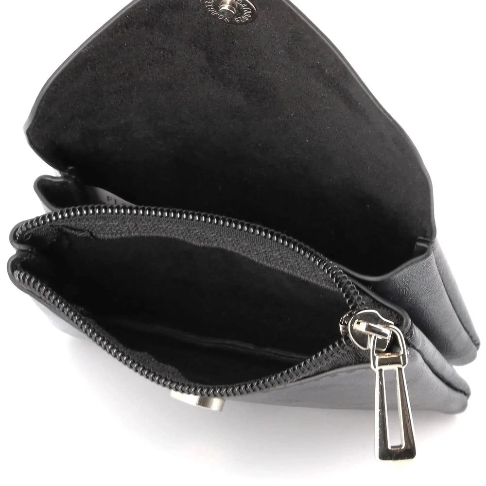 Porte-monnaie Minimaliste - Étui Cartes Noir - Petit Et Fin Pour Homme Et Femme - Fermeture Pinçable - 2