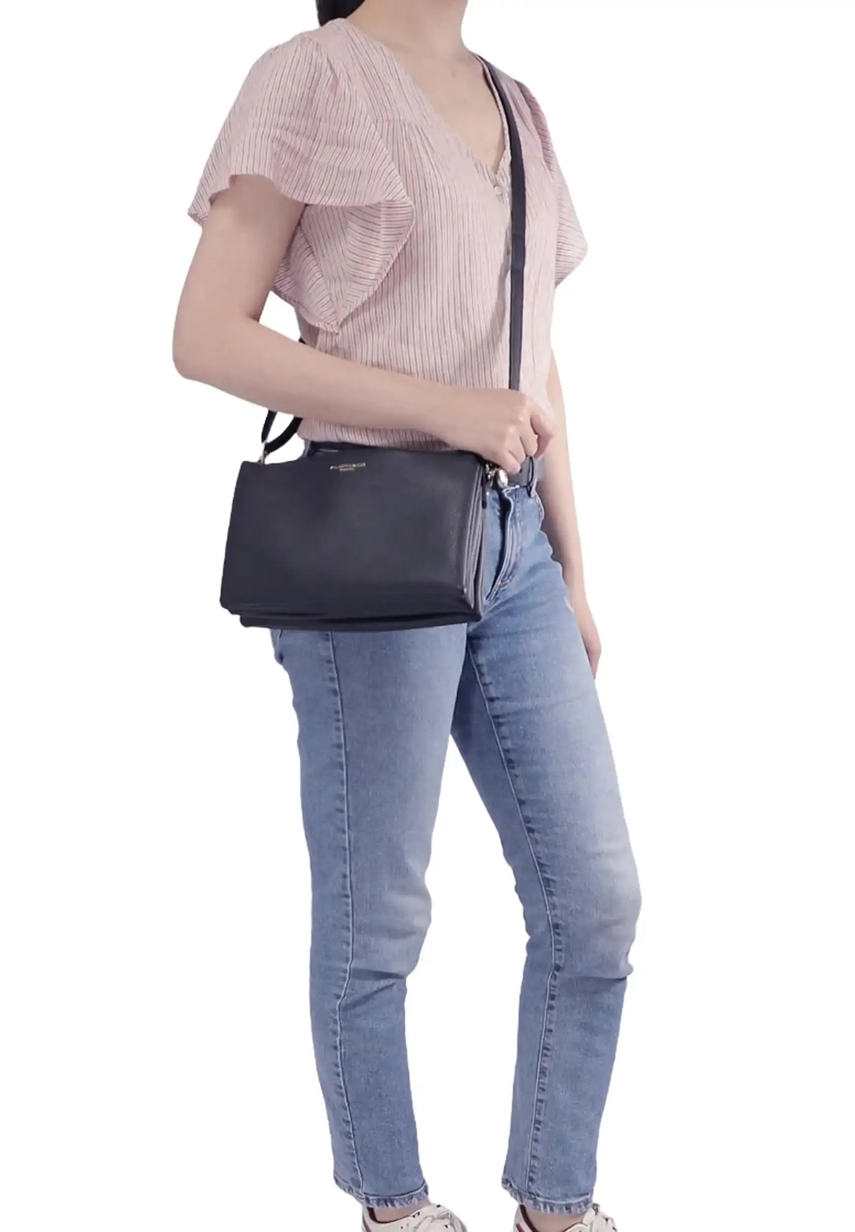 Flora & co Sa ville femme 3 bandoulières multipoches bleu