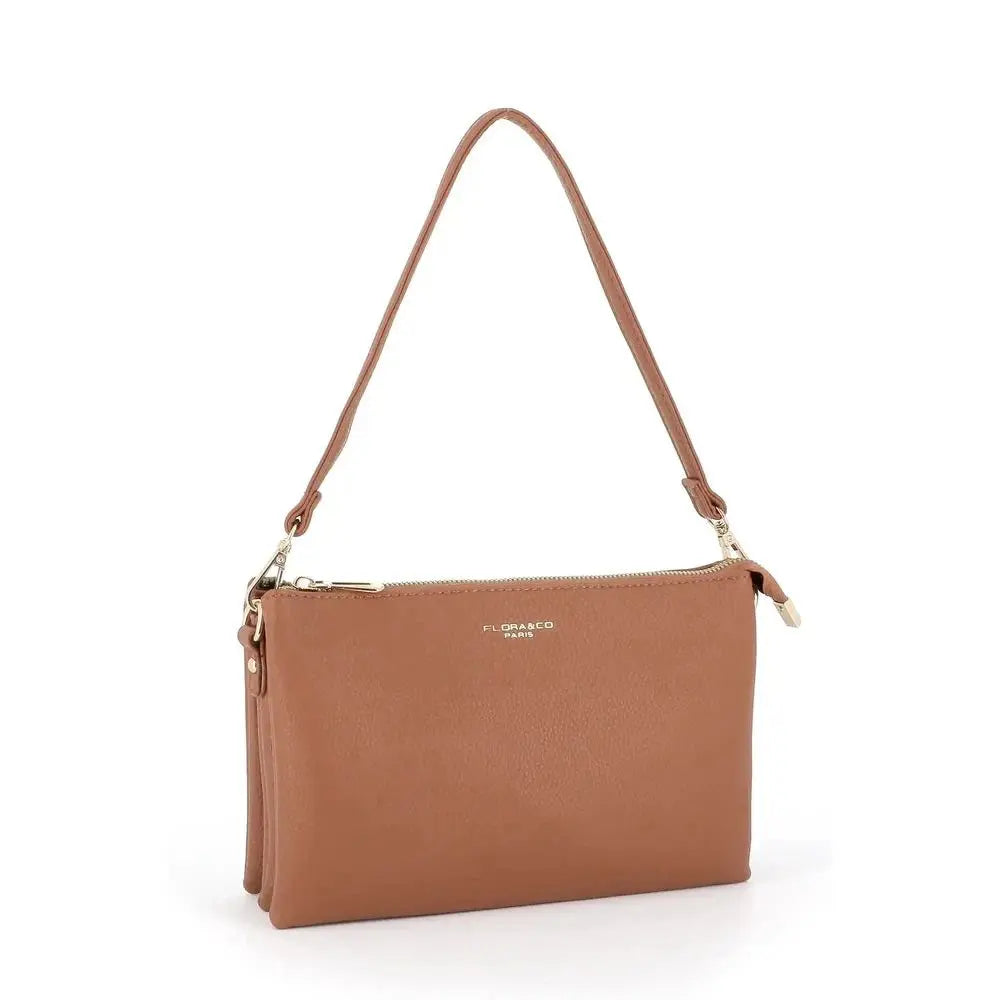 Flora & co Sa ville femme 3 bandoulières multipoches camel