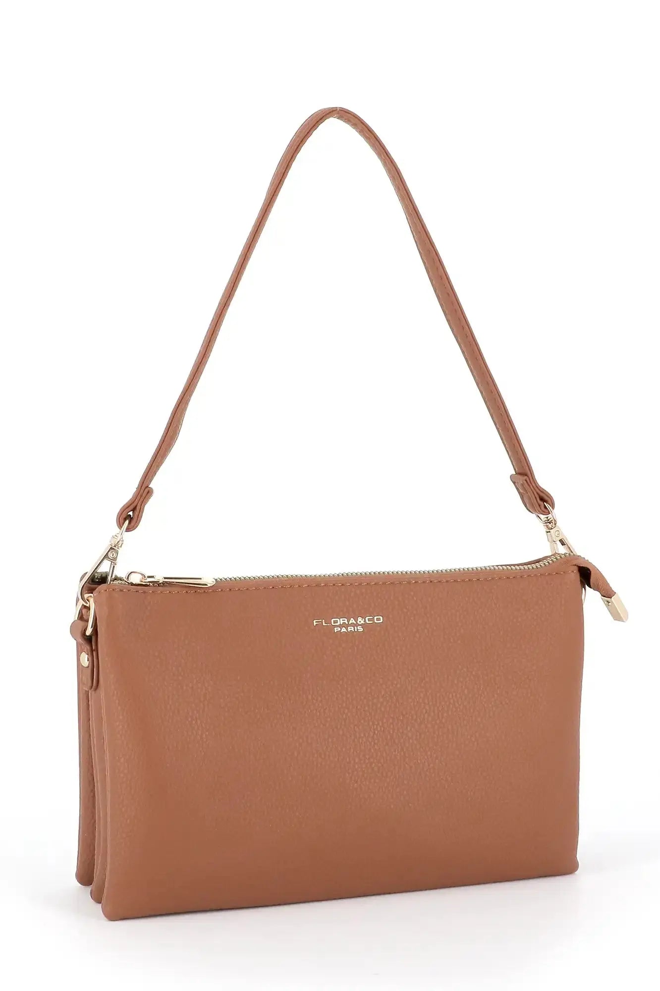 Flora & co Sa ville femme 3 bandoulières multipoches camel