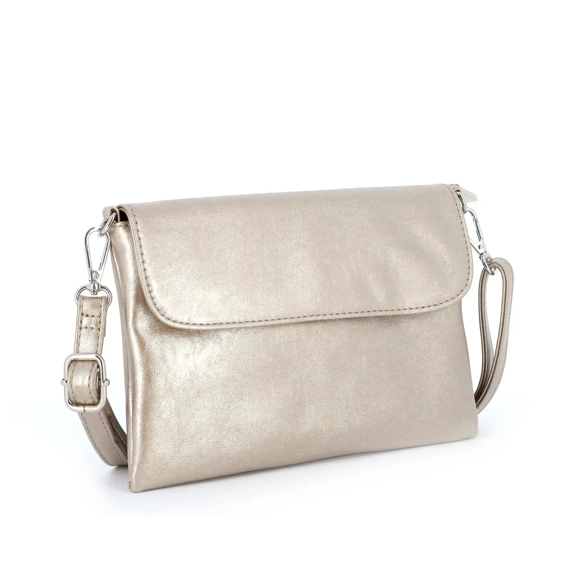 Flora & co Sac bandoulière pochette femme irisé or