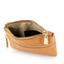 Made in Italy Porte-Monnaie pochette cuir grainé femme Camel