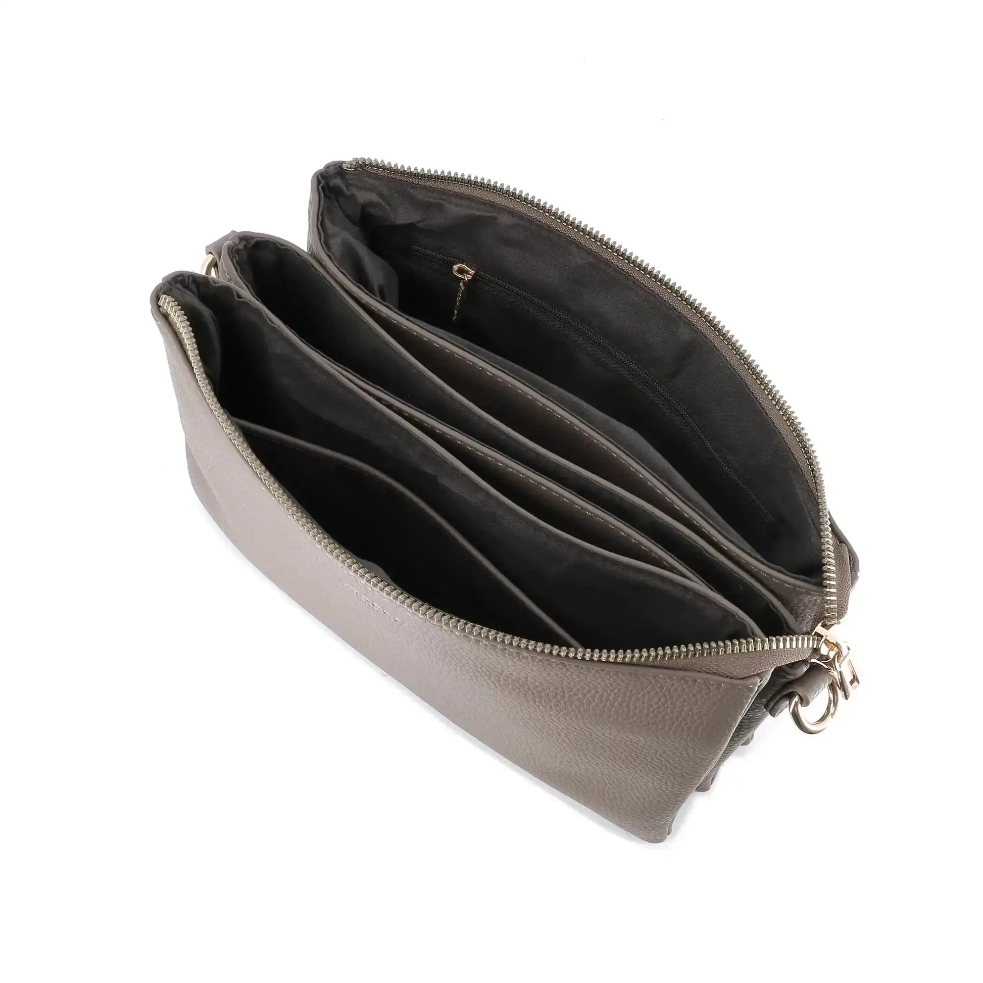 Flora & co Sa ville femme 3 bandoulières multipoches taupe foncé