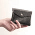 Flora & co Porte-monnaie cartes irisé bouton rabat noir