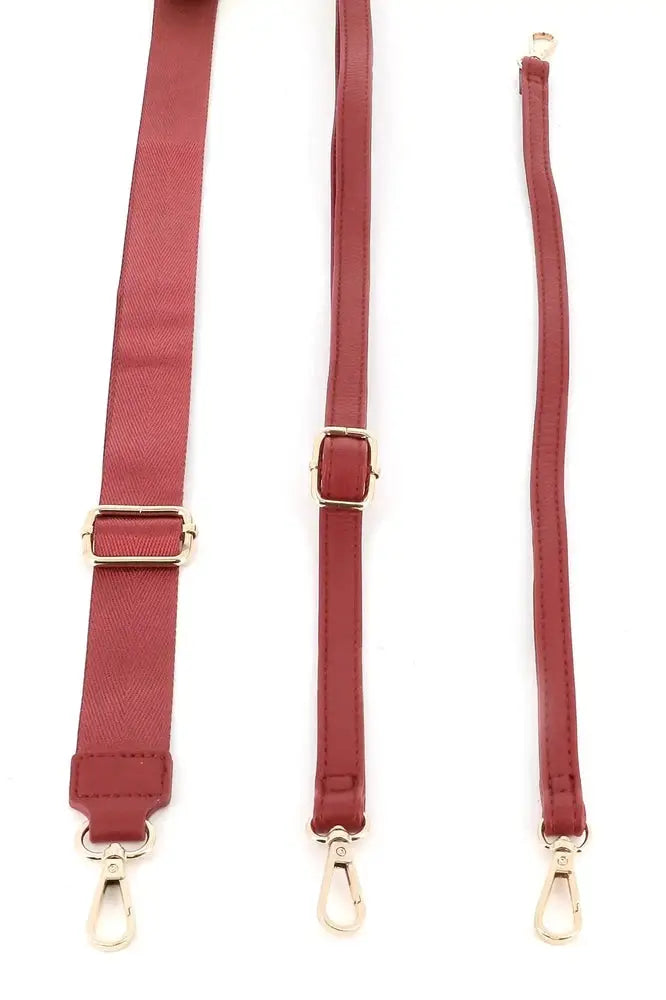 Flora & co Sa ville femme 3 bandoulières multipoches rouge foncé