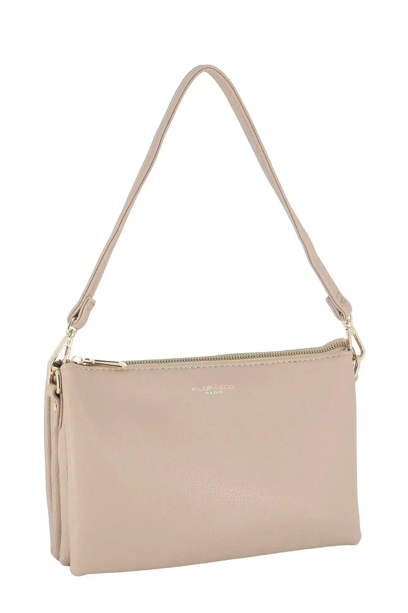 Flora & co Sa ville femme 3 bandoulières multipoches beige