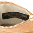 Made in Italy Porte-Monnaie pochette cuir grainé femme Camel